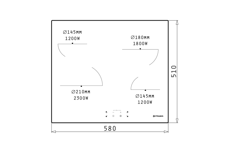 ГРЕЈНА ПЛОЧА PHC61410FMB тач, без рамка - Image 2
